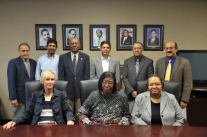 Members of the College of Agriculture Executive Council are Front row (from left): Dr. Jan Emerson, Dr. Gearldean Johnson, Ms. Rhonda Moore Back row (from left): Dr. Surendra Singh, Dr. Muhammad Karim, Dr. Carter Catlin, Dr. Chandra Reddy, Mr. William Hayslett, Dr. Latif Lighari Members of the CAHNS EC not pictured: Mr. Sam Comer, Dr. Nick Gawel, Dr. Terrance Johnson, Dr. Roger Sauve. (courtesy photo)  
