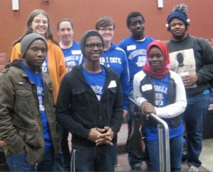 Students from TSU took part in one of the regional qualifying tournaments for the Honda Campus All-Star Challenge Feb. 15 at Alabama State University. Pictured are: front row (L-R)  Brandon Bartee, Maurice Henderson, Diarra Fall. Back row (L-R) January Wisniewski, Rebecca Webber, Aurora Garvin, Amadou Fall, Joseph Patrick (courtesy photo) 