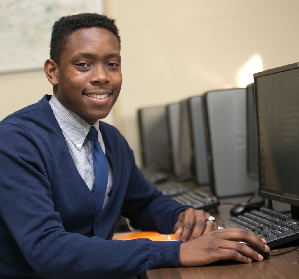 Jeremiah T. Cooper, a junior Computer Science major from Nashville, has been named a 2014 HBCU All-Star by the White House Initiative on Historically Black Colleges and Universities, for his accomplishments in academics, leadership and civic engagement. (photo by John Cross, TSU Media Relations) 