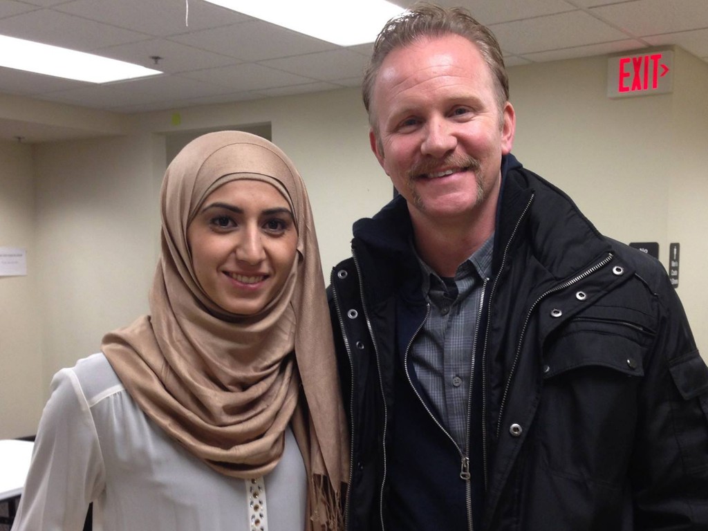 Remziya Suleyman, policy and administration director for the American Center for Outreach, and TSU grad  (left) had the opportunity recently to work with CNN documentary filmmaker Morgan Spurlock for an upcoming episode of "Inside Man" airing Sunday, May 11 at 10 p.m. ET. 