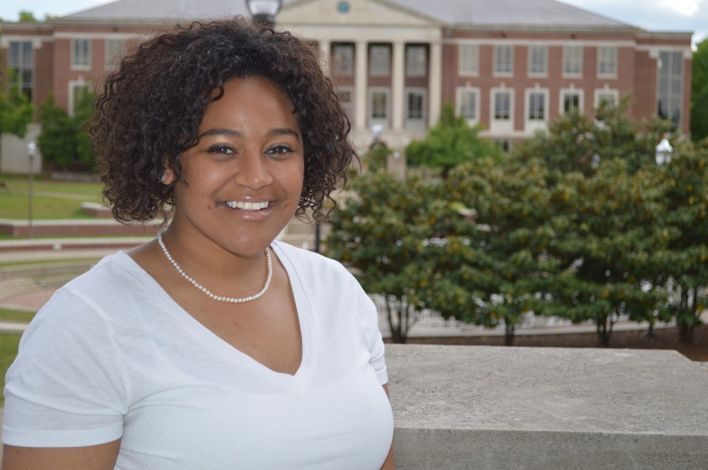 Students, such as Thommye’ Davis, a senior History major, plan to graduate in four years by taking advantage of the Take 15 initiative and registering for 15 credit hours each semester. (courtesy photo) 