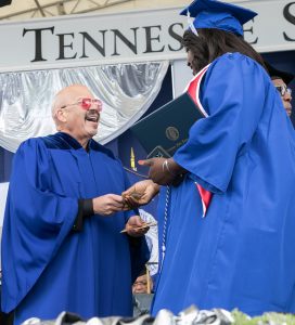 Tom Joyner gives gift to graduate