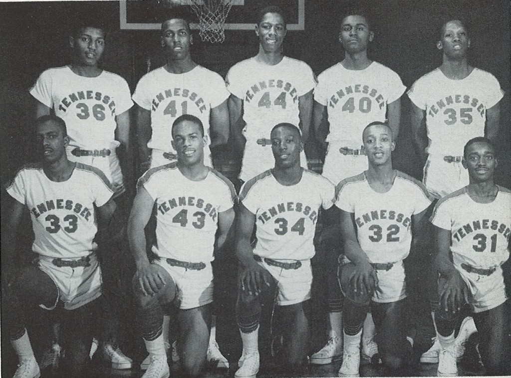 The men's basketball team (pictured) from TSU won their second NAIA championship in 1958. The team went on to win a  unprecedented third straight  championship in 1959. 